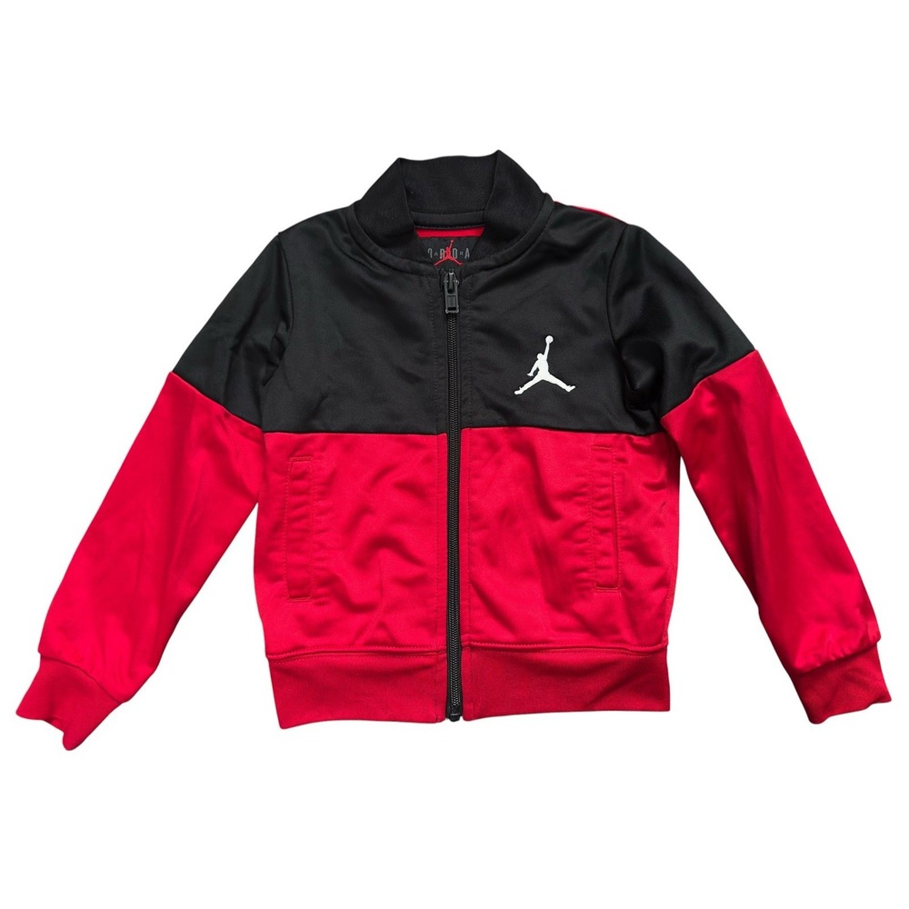 Jordan Toddler Boys Diamond Tricot Track Jacket Red Black Size‎ 2T
